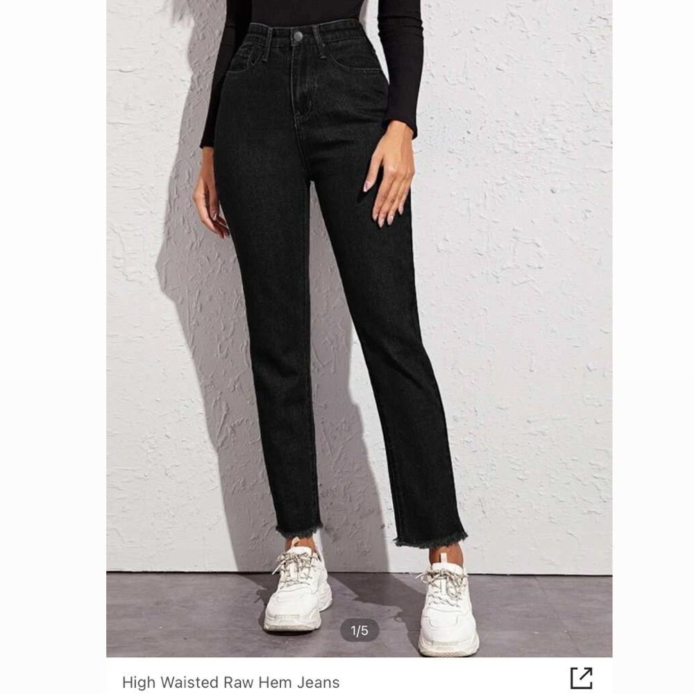 Black high rise jeans